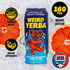 Drink Weird Organic Grateful Grapefruit Yerba Mate – 16oz Cans, 160mg Organic Caffeine, Pack of 12 – Grateful Dead Collab, Healthy Energy Drink Alternative