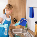 Kitinjoy 100% Cotton Waffle Weave Kitchen Towels, 4-Pack Super Soft and Absorbent Dish Towels for Drying Dishes, Kitchen Hand Towels, 13 in x 28 in, Blueberry