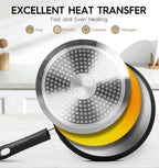 MICHELANGELO Nonstick Sauce Pan with Lid, 1QT & 2QT Ceramic Saucepan Set with Steamer, Small Copper Saucepans Set, Multipurpose Sauce Pots for Cooking, PFAS-FREE, Dishwasher Safe