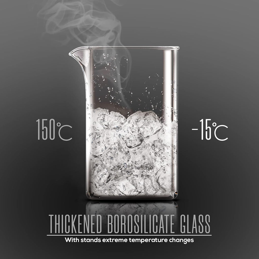 Utopia Kitchen 12 Ounce 0.35 Liter French Press Coffee Maker, Tea Maker, Travel Coffee Presses, Heat Resistant Thickened Borosilicate Coffee Pot for Camping Travel Gifts, White Pack of 1