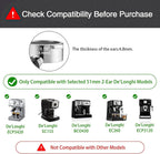 51mm Bottomless Portafilter Compatible for Delonghi ECP3420/ECP3120/EC155/BCO430/EC260, 2 Ears, with Stainless Steel Double Shot Capacity Cup Filter Basket