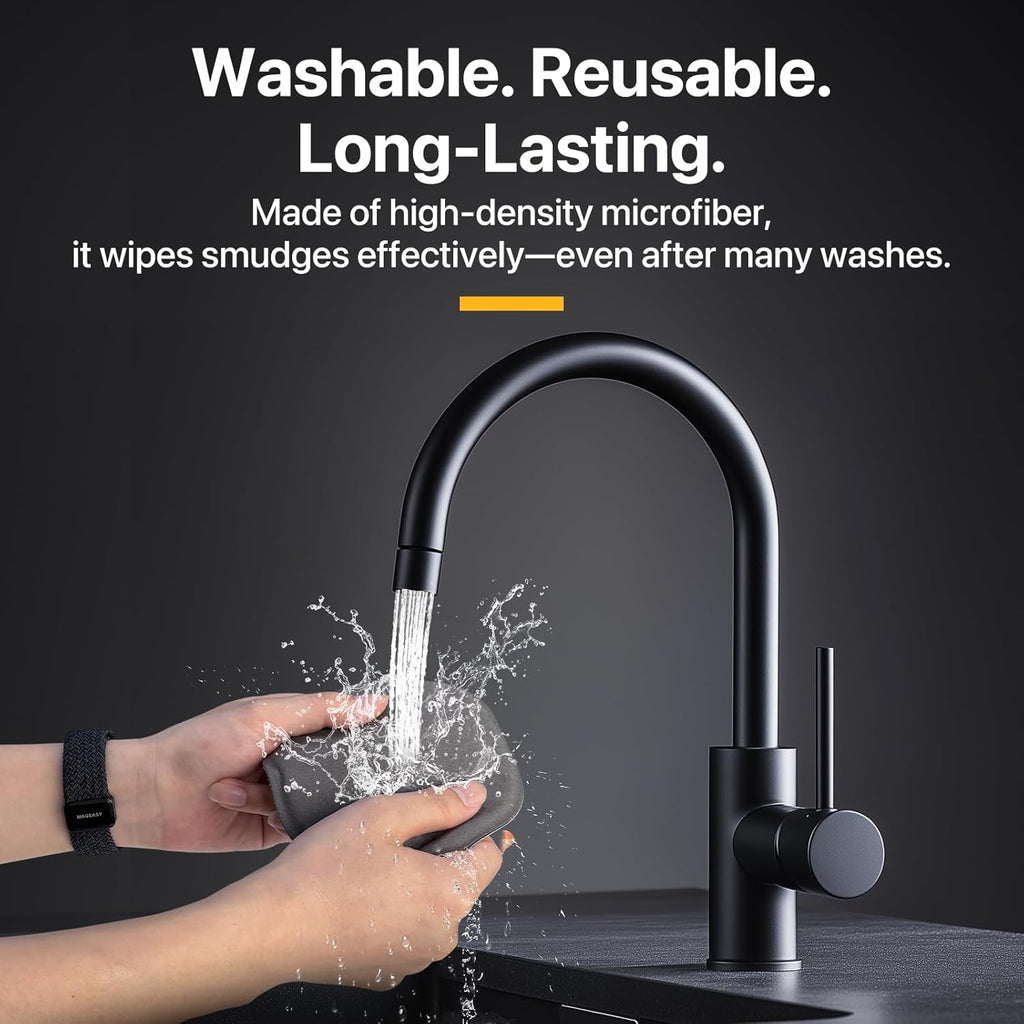 MAGEASY Microfiber Cleaning Cloth for Screens of Laptops, Notebooks, Tablets, TV, Monitors and Smartphones - Premium Polishing Cloth