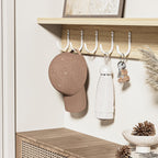 10-Pack Wall Hooks for Towel/Coat - 22LB Heavy Duty Metal Hanger Wall Mount, for Outdoor, Closet, Door, Shelf, Bathroom, for Backpack, Cup, Clothes, Mug, White Matte Screws Included