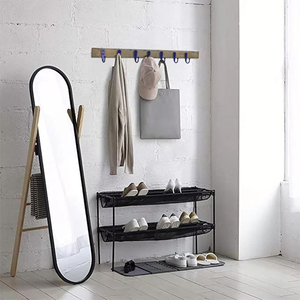 15-Pack Coat Hooks with 30 Screws | Heavy Duty Wall Mounted for Robe, Backpack & Keys | Entryway, Bathroom, Bedroom Hanging Hardware (Purple)