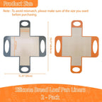 Reusable Silicone Bread Loaf Pan Liner, Food-Grade Silicone Bread Sling, Sourdough Bread Baking Mat, Non-Stick &Easy Clean Dough Transfer Tool, Fits 9x5" or 1.5lb Loaf Pans, Grey & Orange, 2PCS