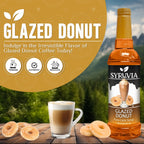 Syruvia Glazed Donut & Butter Pecan Coffee Syrup - 25.4 fl oz Premium Coffee Flavoring Syrup. No Coloring, Kosher, and Gluten-Free. Perfect for Drinks, Sodas, Shakes, Desserts, & More.