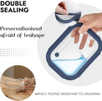 10-Pack Glass Food Storage Containers with Tempered Lids – Borosilicate, Airtight, Oven-Safe (-4°F~950°F), BPA-Free, 4.4 & 1.6 Cup, Leak-Proof, Dishwasher Safe (Blue)