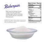 Bakerpan White Sanding Sugar for Baking & Cookie Decorating - 5 Ounce Edible White Sugar Sprinkles for Cookies, Cakes, Cocktails (Made In USA)