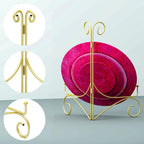 10 Inch Display Plate Stand with Folding Design, Metal Plate Holder for Tables, Picture Easel for Home Decoration, Photo Frame Stand, 10'' Gold