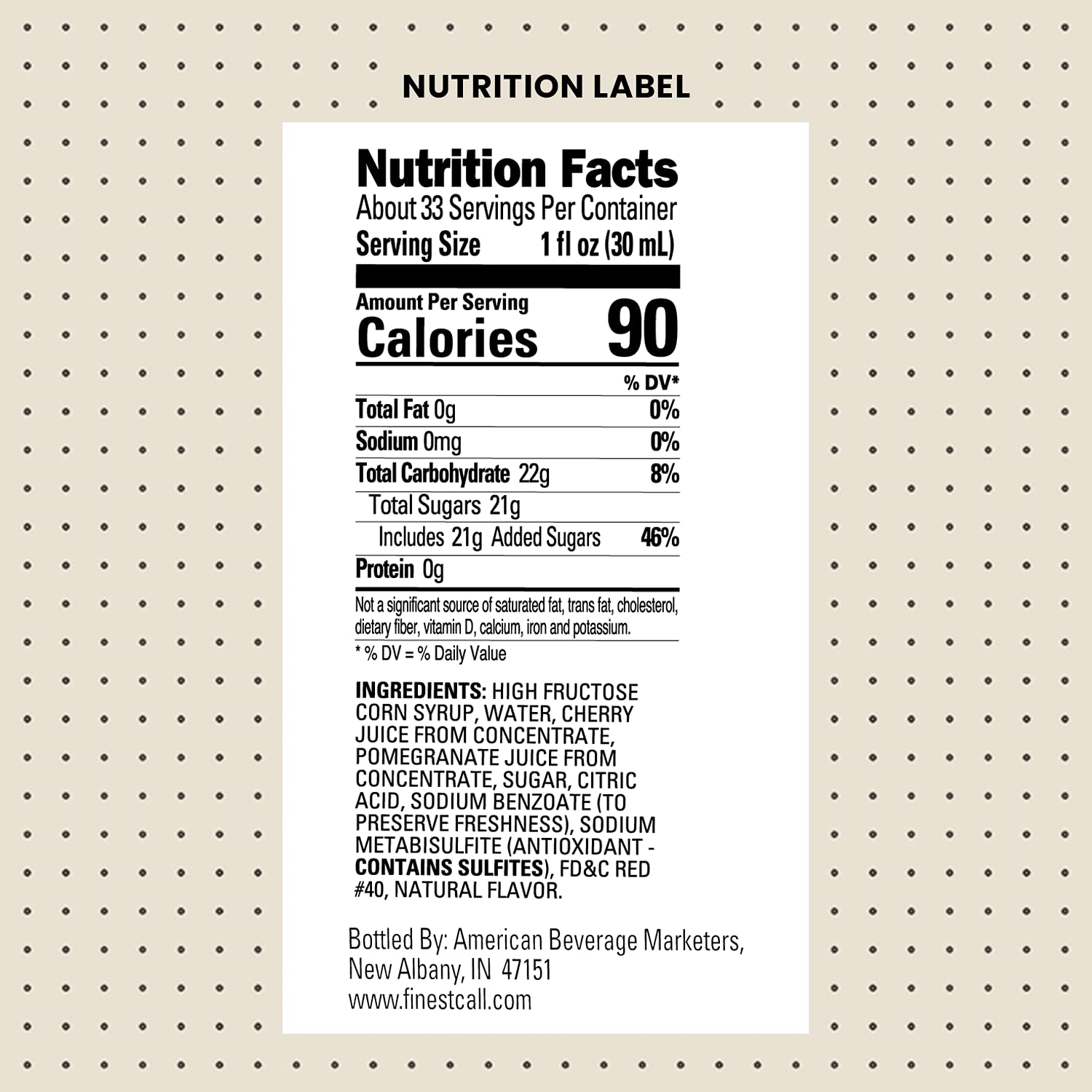 Finest Call Premium Grenadine Syrup Drink Mix, 1 Liter Bottle (33.8 Fl Oz), Pack of 3