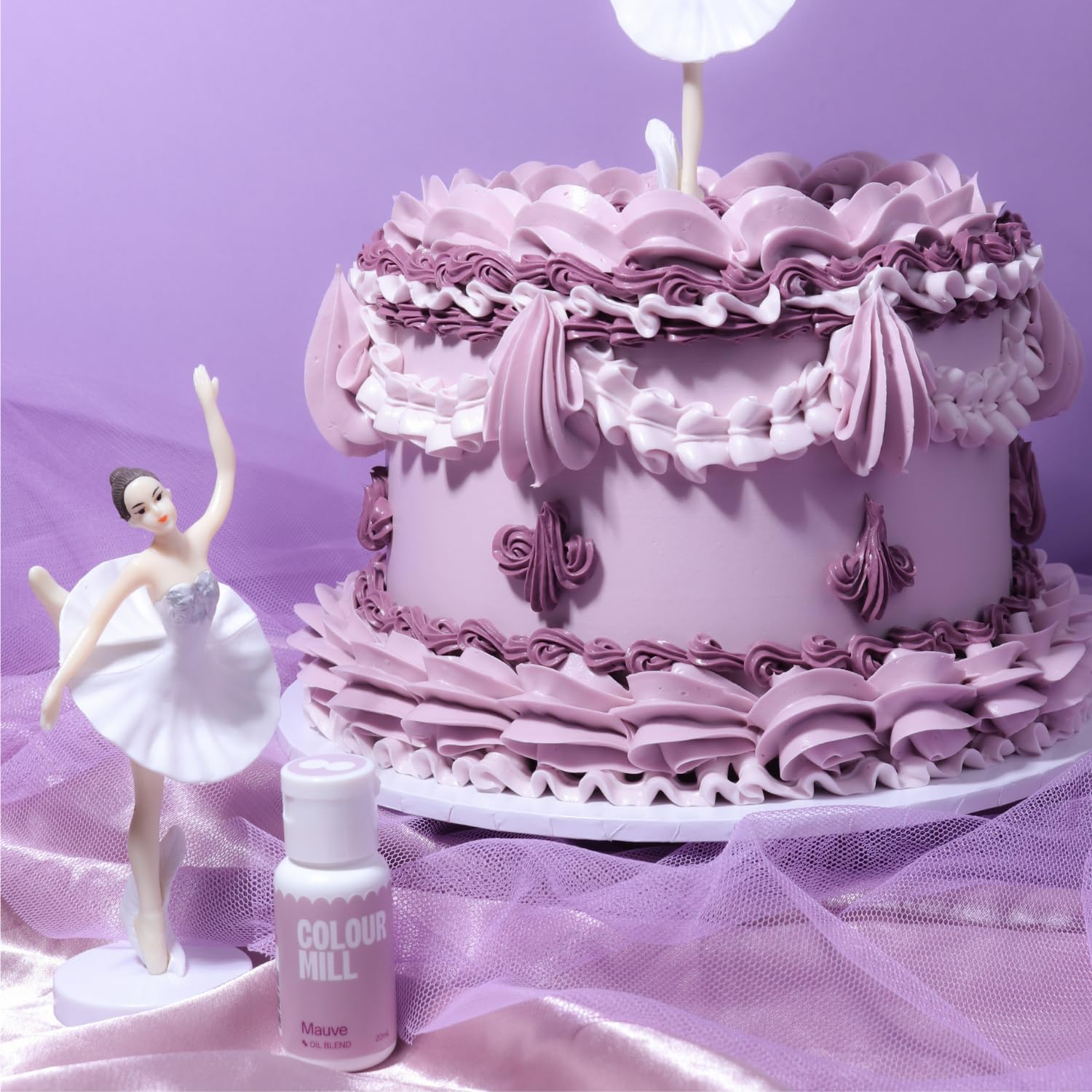 Colour Mill Oil-Based Food Coloring, 20 Milliliters Mauve (0.68 Fl Oz)