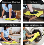 24 Pack 16'x16' Microfiber Household Cleaning Cloths - Multi-Purpose, Machine Washable, Absorbent Towels for Kitchen, Car, Home Appliances (16x16 24 Pack)