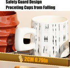 KISKIS Coffee Mug Cup Holder Space Saving 2-Tier Sturdy Stable Metal Storage Shelf, Prevent Falling Scratch Resistant Kitchen Rack Office Bathroom Desktop Organizer,White