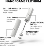 Subminimal Performance Milk Foamer - NanoFoamer Lithium Handheld Frother - Rechargeable, Dual-Speed - Microfoamed Milk in 30 Seconds, Barista-Style Coffee Drinks at Home - White Special Edition