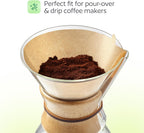 200 Pcs #4 Unbleached Paper Coffee Filters for Cuisinart, Ninja, BLACK+DECKER & other 8-12 Cup Coffee Makers - Perfect for Pour Over and Drip Coffee