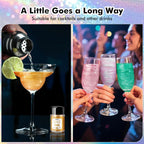 Edible Glitter - 4 Colors Luster Dust Edible, 100% Food Grade Edible Glitter for Drinks, Cakes, Easter Eggs, and Cookie Decoration, Vegan-Friendly Edible Luster Dust（0.18oz/5g）