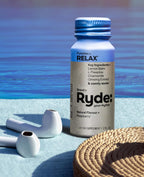 Ryde: Relax Shot | Raspberry Flavor | Lemon Balm, L-Theanine, Ginseng & Chamomile |0 Calories, 0 Sugar | 2 FL OZ Shots | Helps You Relax* (24 Pack)