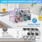 Larger Water Bottle Organizer for Stanley 40 oz Tumbler, Stackable Water Bottle Holder Rack for Cabinet, Kitchen Storage Organizer for for Stanley Cup Accessories, Tumbler Storage Holder，2 Pack