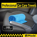 Shop Towels, 100 Pack Commercial Grade Work Rags Microfiber Towels for Cars Cleaning Rags Bulk Detailing Cloth for Automotive Bar Mechanic Restaurant Garage Housekeeping, 11.5"x 11.5", Blue