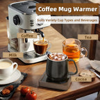Coffee Mug Warmer with 2 USB Charging Ports: Auto Shut-Off Candle Wax Warmer - Heated Beverage Coffee Accessories for Home Office Desk - U1 Wood