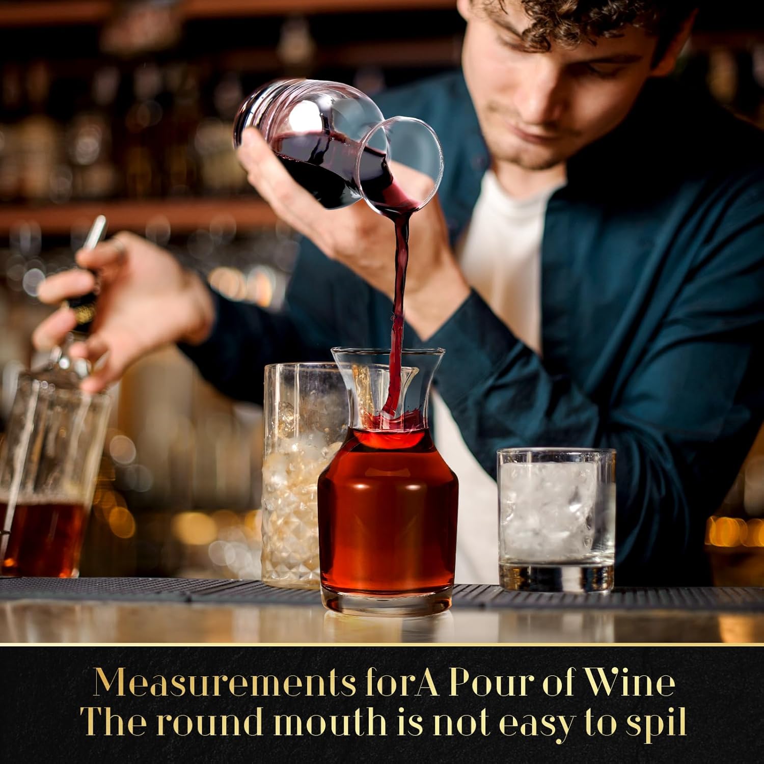 24 Pack Single Serving Wine Carafe Glass Small Mini Carafe Individual Wine Refill Decanter for Dinner Parties Tastings Bars Restaurants (6.5 oz)