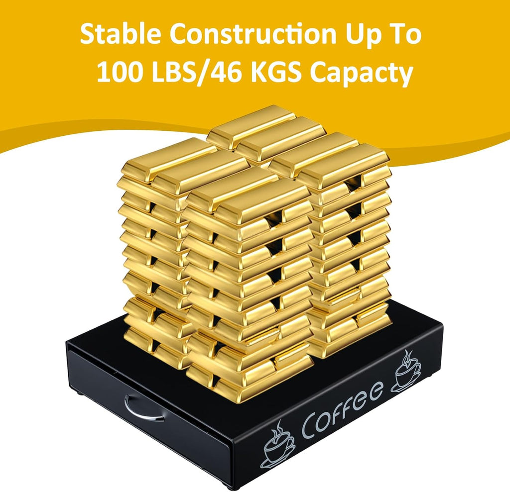 Rice rat Nespresso Pod Holder Pod Drawer Cabinet Pod Storage Rack For Counter,13'' Wide by 16.5'' Deep by 3.5'' High (50 Pods)