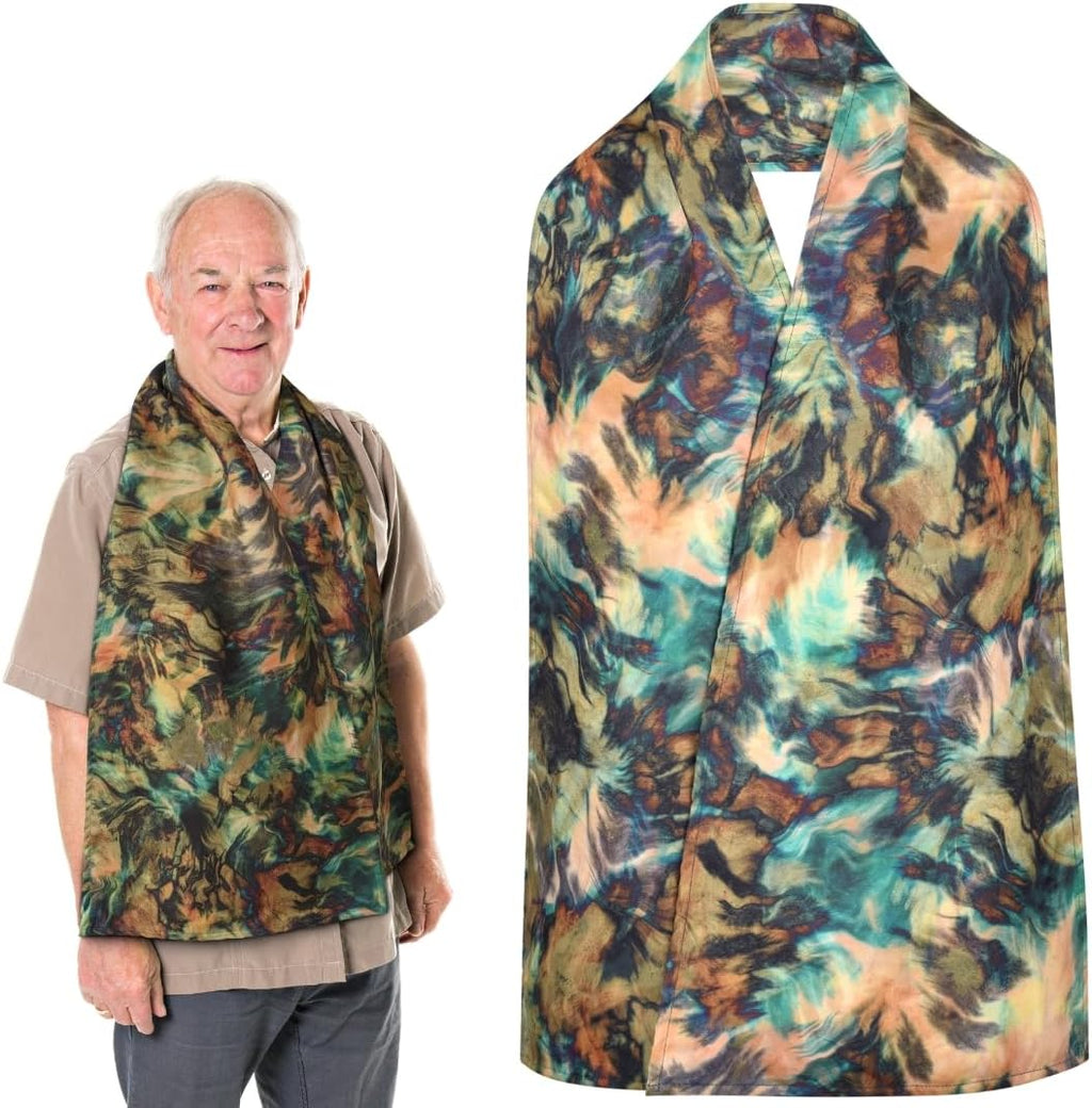 Adult Bib Scarf - Dignified Alternative to Bibs | Washable and Reusable Clothing Protectors for Eating