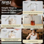 Reusable Cold Brew Bags & Cold Brew Coffee Bags Reusable - for Toddy Systems | 100% Natural Organic Cotton Cold Brew Filter Bags 2-Pack + 2 Bonus 304 Silver Spoons