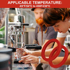 2PCS E61 8.0mm Silicone Group Gasket for Gaggia Espresso Machines Grouphead/Portafilter, Red