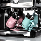 Milk Frothing Pitcher 450ML - Espresso Steaming Pitcher with Large Handle and Spout,Cappuccino Latte Art Cup for Barista and Home Cafe