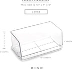 BINO | Stackable Plastic Storage Bins, Large | THE MYRIAD COLLECTION | Multipurpose Bins | Pantry Organizers And Storage | Home Organization Containers | Clear Plastic Fridge Bin | Freezer Organizer