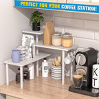 JayRex Bathroom Organizer Countertop Corner Shelf, 3 Tier Moveable Organizer for Make Up, Dresser Table, Desktop (White)