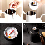 Milk Frothing Thermometer for Coffee Chocolate Cappuccino Frothy Milk Foam Stainless Steel Thermometer Latte Art Pen