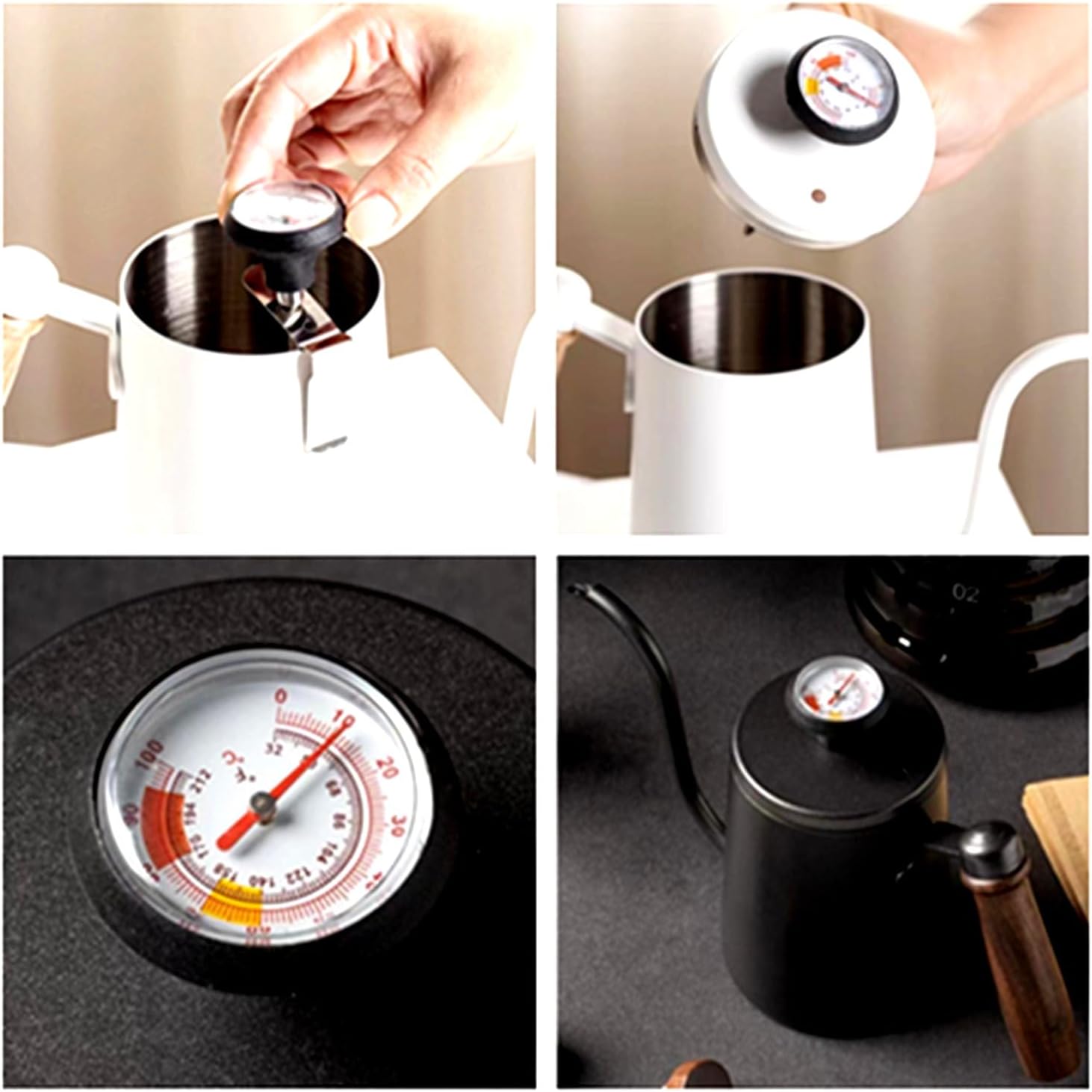 Milk Frothing Thermometer for Coffee Chocolate Cappuccino Frothy Milk Foam Stainless Steel Thermometer Latte Art Pen