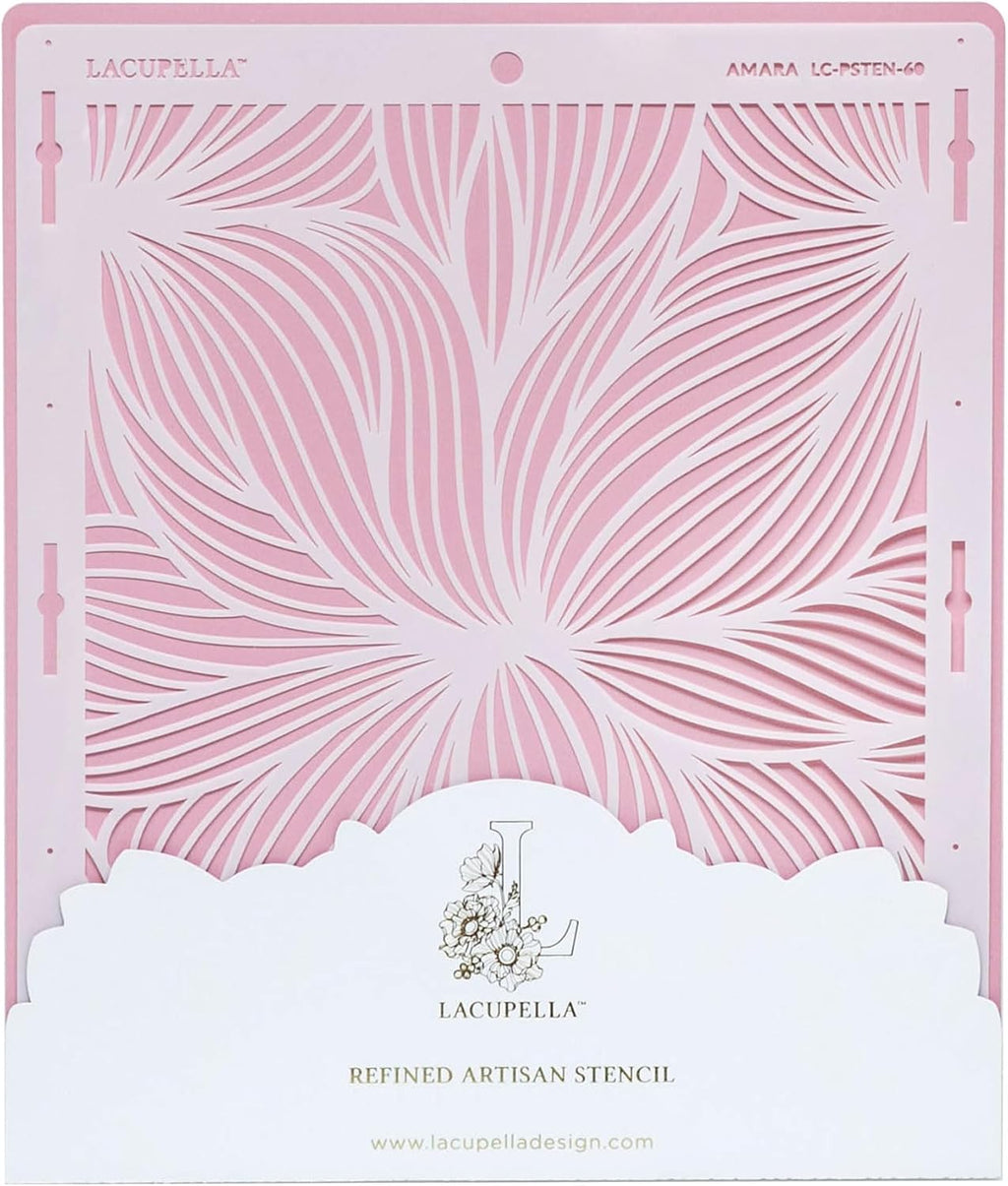 Large Cake Decorating Stencil (Amara) Leaf Veins Pattern