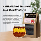 HANFANGLING White Peach Oolong Tea and Strawberry Black Tea, Natural Loose Leaf Tea,The Choice for Enjoying a Beautiful Life,Tea Lover's Gift (White Peach Oolong Tea + Strawberry Black Tea)