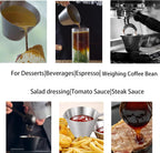 MHW-3BOMBER Espresso Measuring Cup 2oz Espresso Shot Cup Stainless Steel Sauce Cups with Handle for Tomato Sauce|Steak Sauce|Desserts|Beverages (Matte Black) G5141B