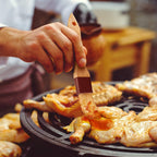 Pastry Brushes for Baking Basting Brush with Boar Bristles and Beech Hardwood Handles Culinary Oil Brush for Barbecue Butter Grill BBQ Sauce Baster Marinade Kitchen Food Cooking Brushes (3 inch)