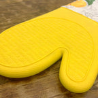 Delaney Silicone Oven Mitts Set - Extra Long, Heat Resistant Kitchen Gloves, Non-Slip Holders for BBQ, Baking, Cooking Essentials, Yellow Citrus, Kitchen Decor, Oven Gloves, New Home Gifts