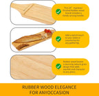 Premium Rubberwood Charcuterie Board with Handle – Durable Wooden Serving Platter for Cheese, Meat, and Appetizers – Perfect for Entertaining, Parties, and Gifts