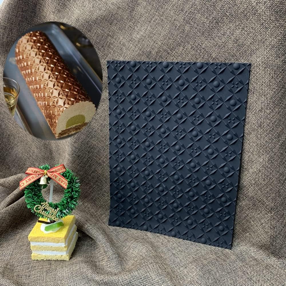 Silicone Mat Mousse Roll Dessert Swiss Roll Texture Mat Bark Love Lace Fondant Mat Baking Mould Cake Decoration