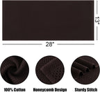 Kitinjoy 100% Cotton Waffle Weave Kitchen Towels, 8-Pack Super Soft and Absorbent Dish Towels for Drying Dishes, Kitchen Hand Towels, 13 in x 28 in, Dark Brown