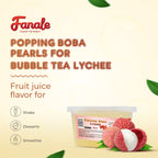 Fanale Popping Boba Pearls for Bubble Tea - 2 lb (1 lb X 2) | Lychee | Bursting Boba Pearls Bubble 450g X 2 | Fruit Juice Flavor for Shakes, Dessert, Smoothie | FPB006-SP450 X 2