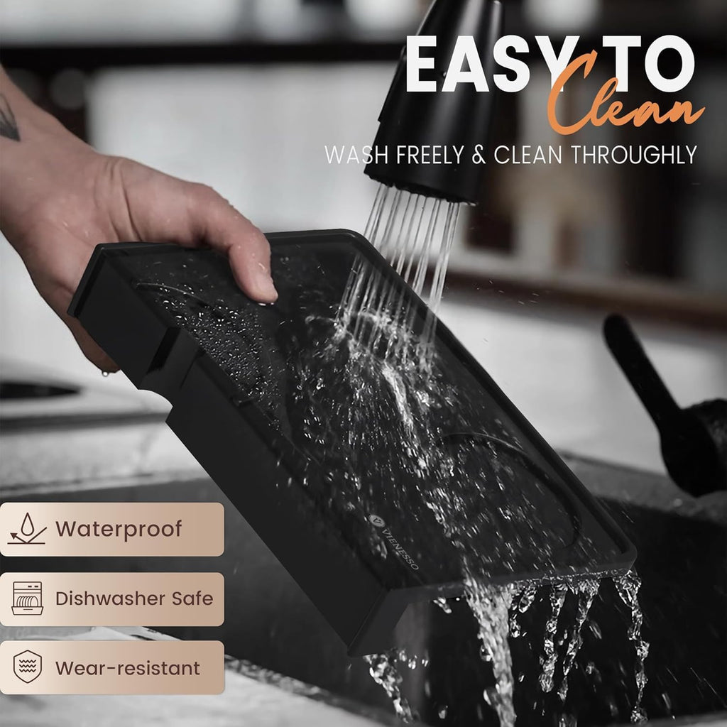 Tamping Mat for Espresso Machine - Non-slip Tamper Station for the countertop - Barista Accessories with notch for the Portafilter - Table edge protection Tamp Mat