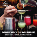 Walfos Fine Mesh Strainer Set of 3, Stainless Steel Wire Strainers for Kitchen, Multipurpose Metal Fine Sieve with Handle, Perfect for Food, Rice, Quinoa, 3", 5", 7"