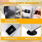 CGOLDENWALL Meat Slicer, 220W Electric Deil Food Slicer with 2 Removable 7.5" Blades, 4/5" Adjustable Thickness, Food Slicer Machine for Home Cutting Meat Cheese Bread Vegetables, 110V CE