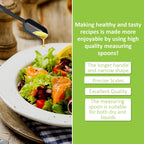 2 Pcs 3/4 Teaspoon(| 3.75 mL | 3/4 Tsp | 1/4 Tbsp | 3.75 cc | 1/8 oz) Stainless Steel Single Measuring Spoon, Long Handle Metal Measuring Spoon, Kitchen Gadgets for Cooking & Baking(Black)