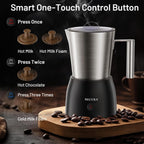 Secura Detachable Milk Frother, 17oz Electric Milk Steamer Stainless Steel, Automatic Hot/Cold Foam and Hot Chocolate Maker with Dishwasher Safe, 120V