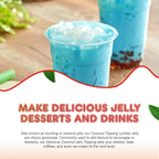 Fanale Coconut Jelly Topping nata de coco for Bubble Tea 8.3 lb | Lychee Jelly | for Boba Tea, Smoothies, Slushes, Desserts | 8.3lb | JEL005