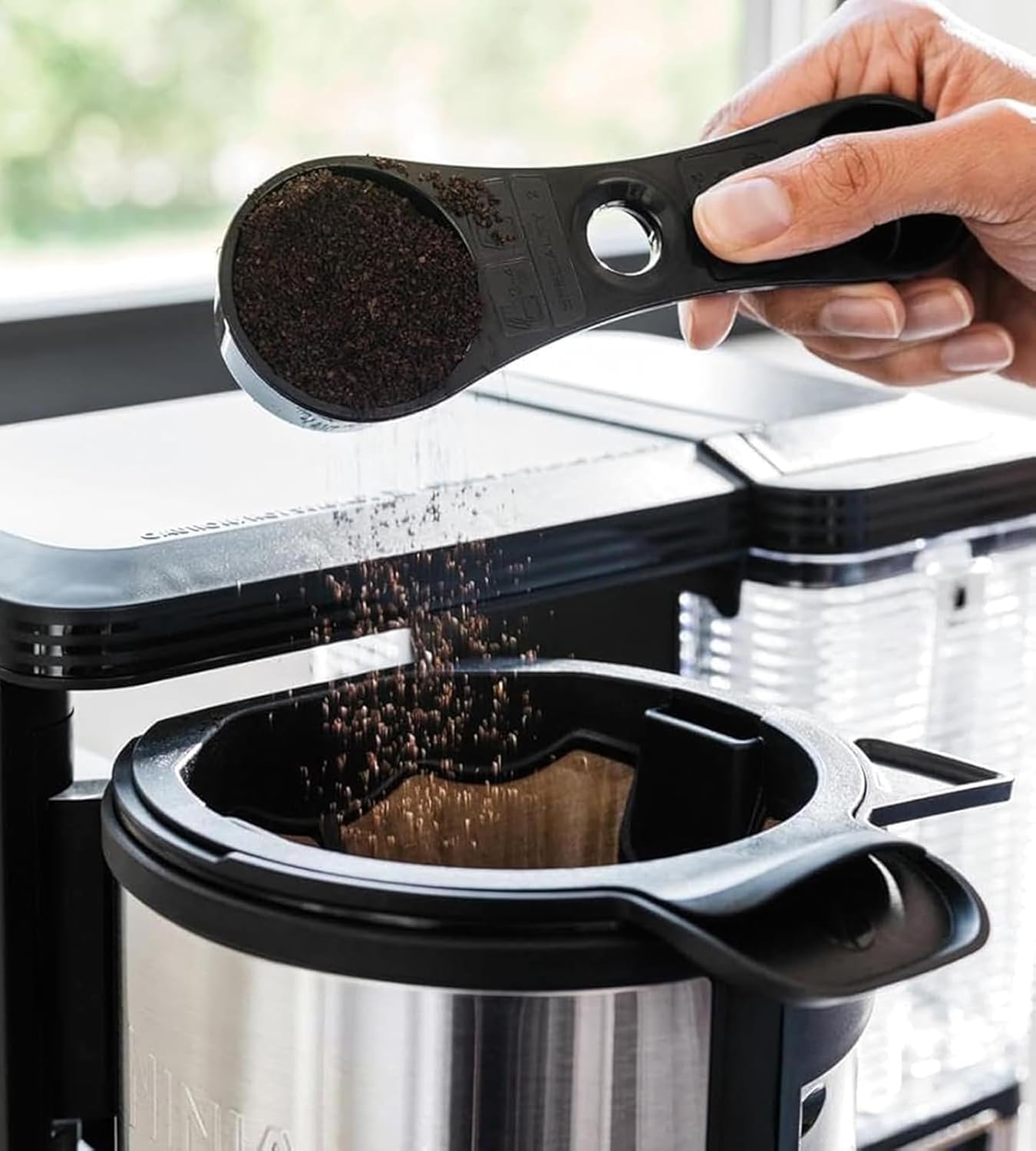 Reusable Coffee Filter Basket for Ninja, Stainless Steel Cone Coffee Permanent Filters, Replacement Parts for Ninja Coffee Maker CM300/305/401|CP300/301/305/307/307C